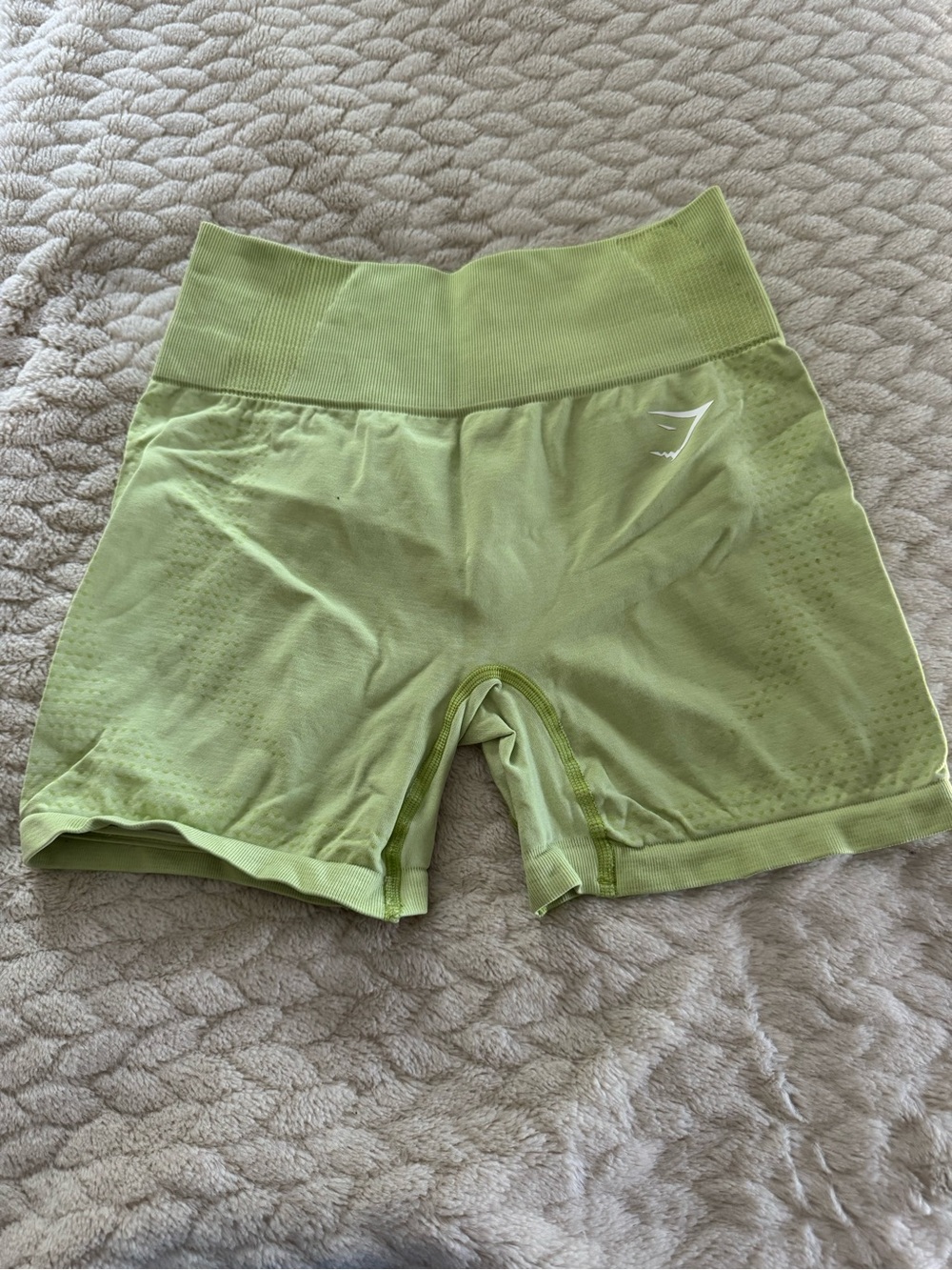Gymshark Seamless High-Waist Bike Shorts - Lime Green